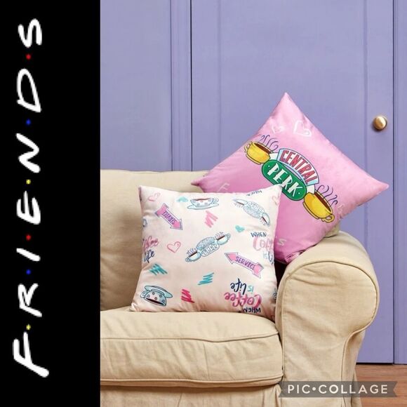 Friends TV Show Central Perk Pink Pillow Cover - Picture 4 of 9